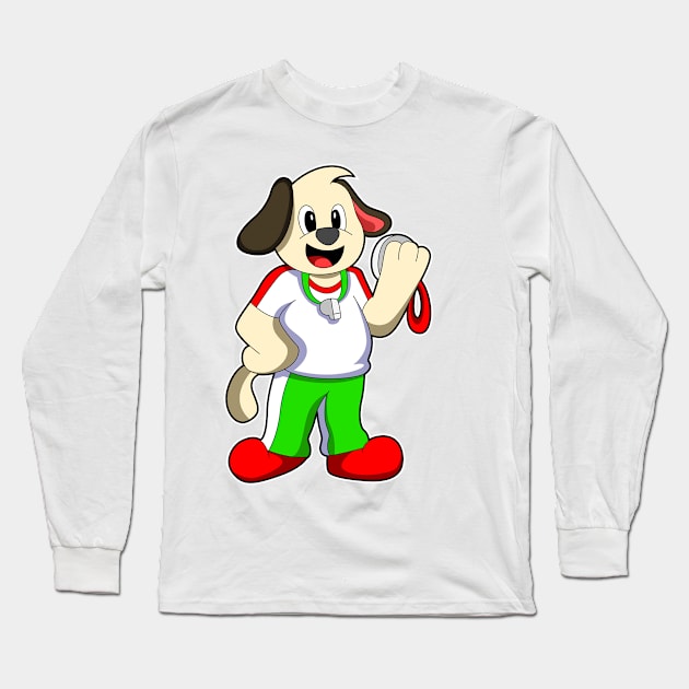 Dog as Referee in School sports Long Sleeve T-Shirt by Markus Schnabel